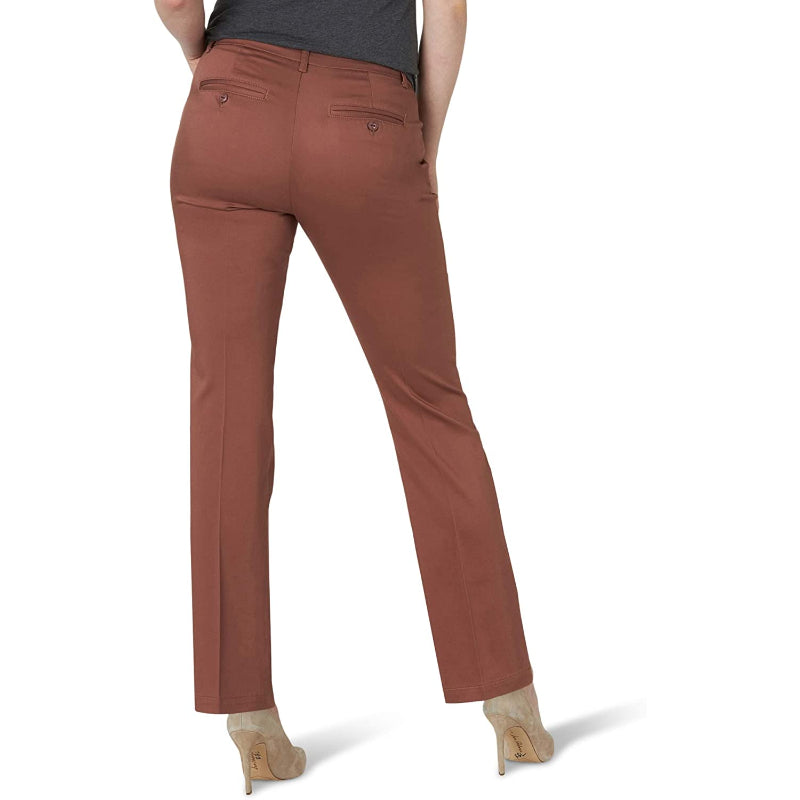 Women's Flex Motion Solid Regular Fit Straight Leg Pant-Legletic
