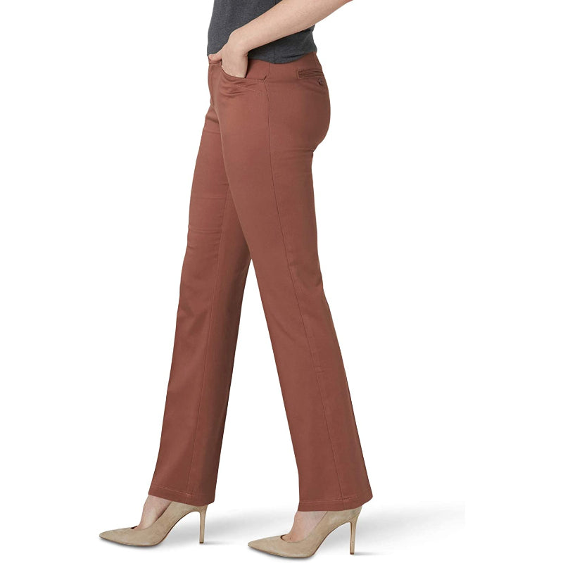 Women's Flex Motion Solid Regular Fit Straight Leg Pant-Legletic