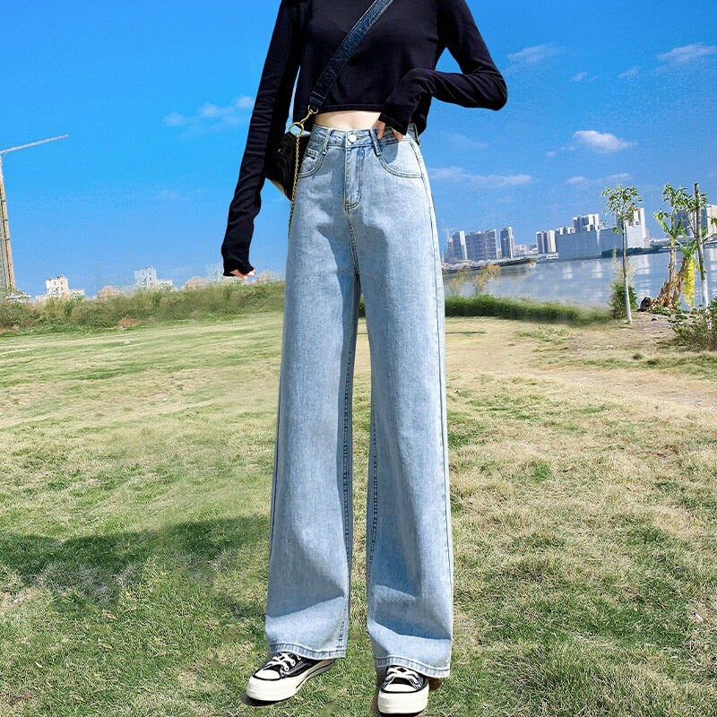 Wide High Waisted Cowboy Pants For Women-Legletic