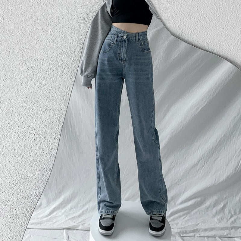 Women's Wide-Legged Mom Jeans-Legletic