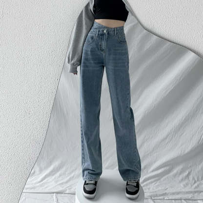 Women's Wide-Legged Mom Jeans-Legletic