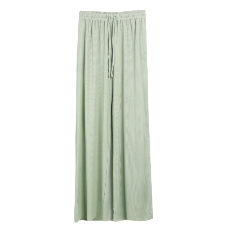 Ice Silk Wide Leg Trousers For Women-Legletic