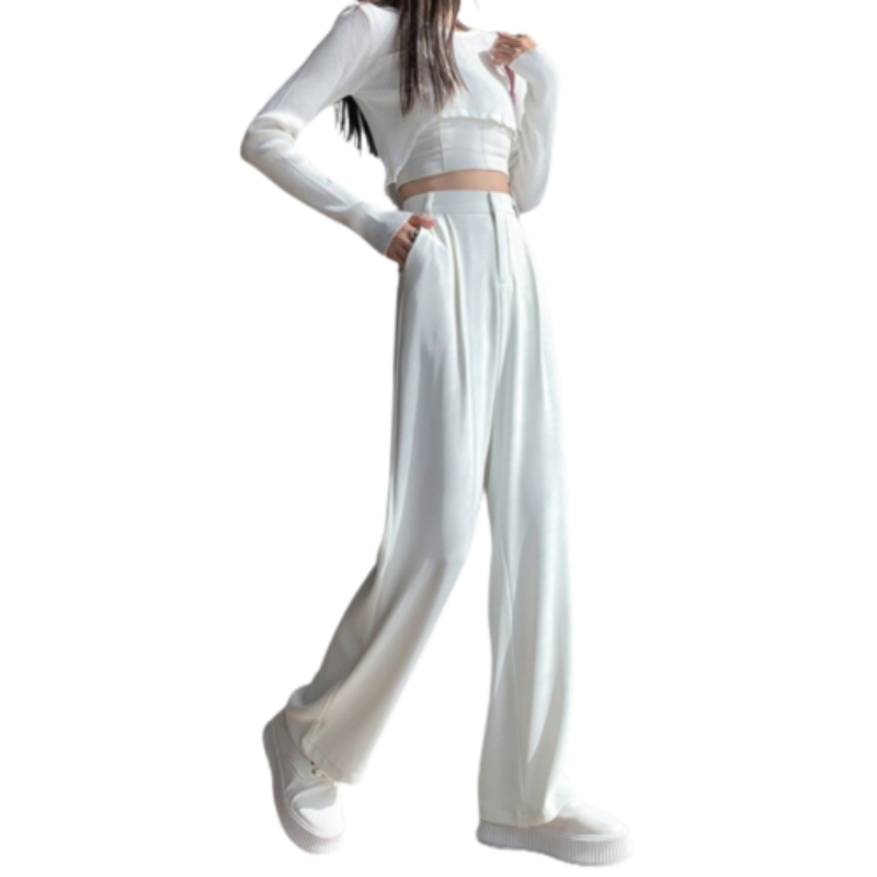 Wide Leg Loose High Waist Pants-Legletic