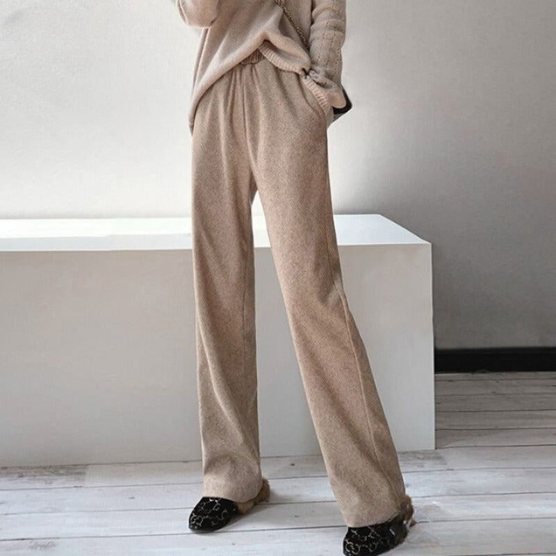 Women's Knitted Wool Pants-Legletic