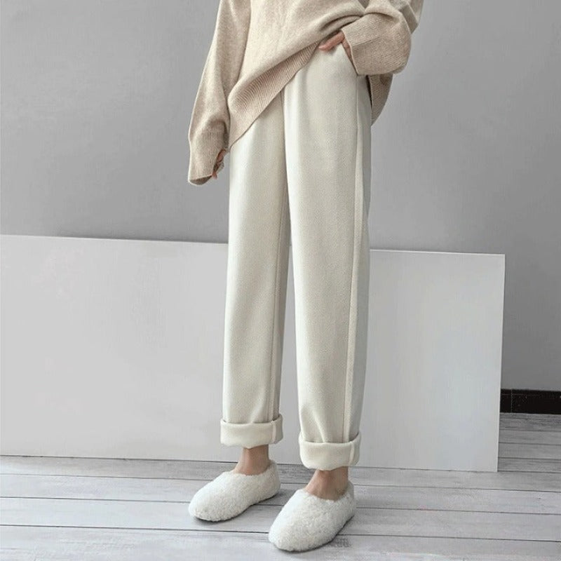 Women's Knitted Wool Pants-Legletic