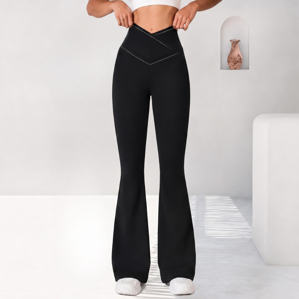 High Rise Flare Pants For Formal Occasions