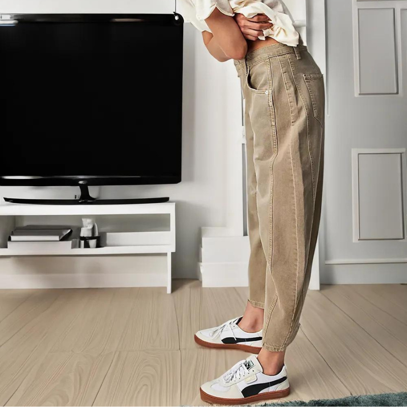 Mid Rise Barrel Jeans-Legletic