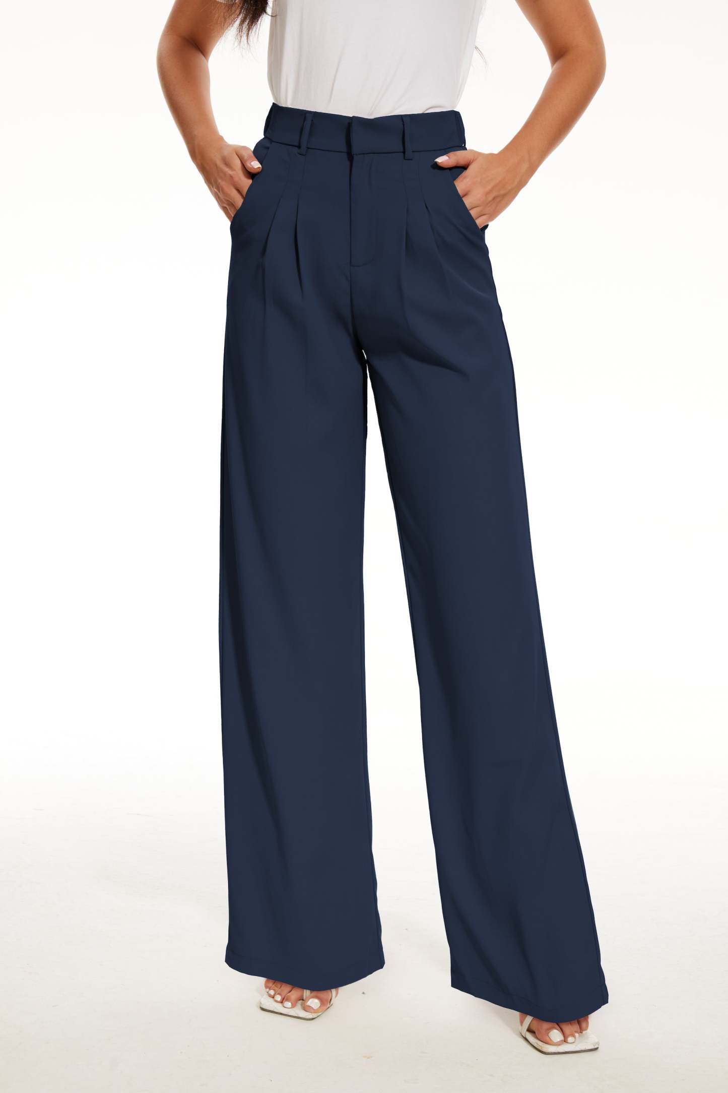 The Effortless Tailored Wide Leg Pants-Legletic