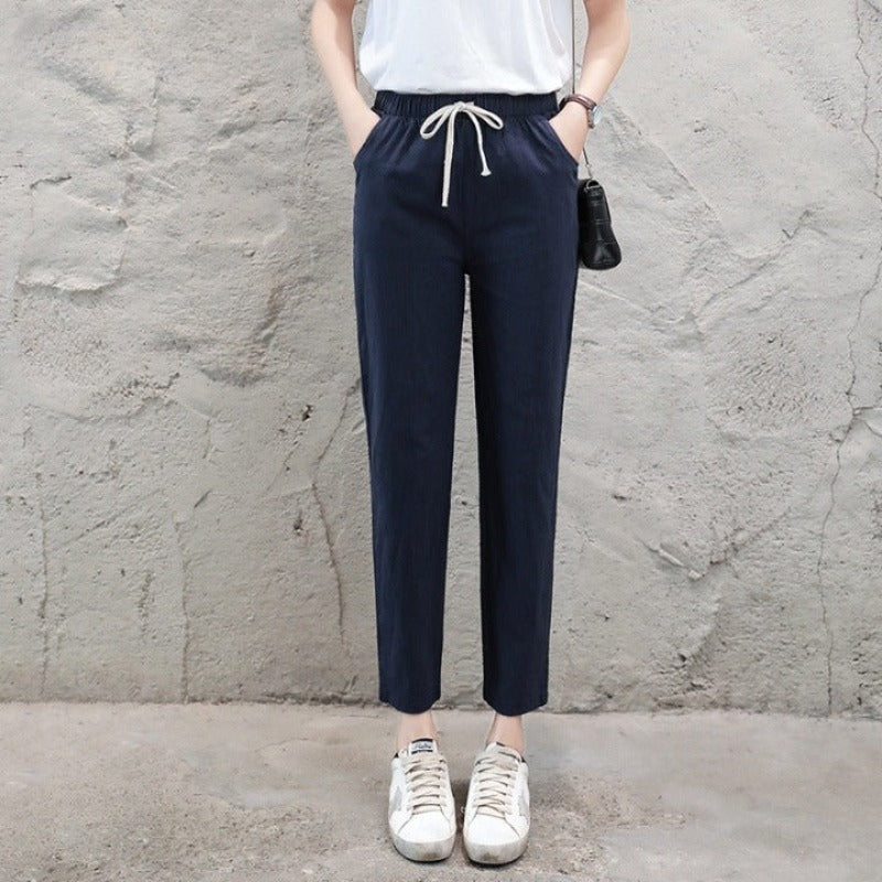 Summer Cotton Linen Pants For Women-Legletic
