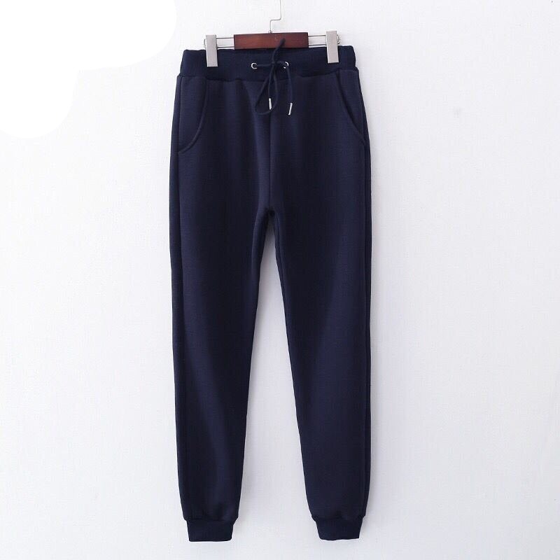 Thick Warm Winter Loose High Waist Sweatpants-Legletic