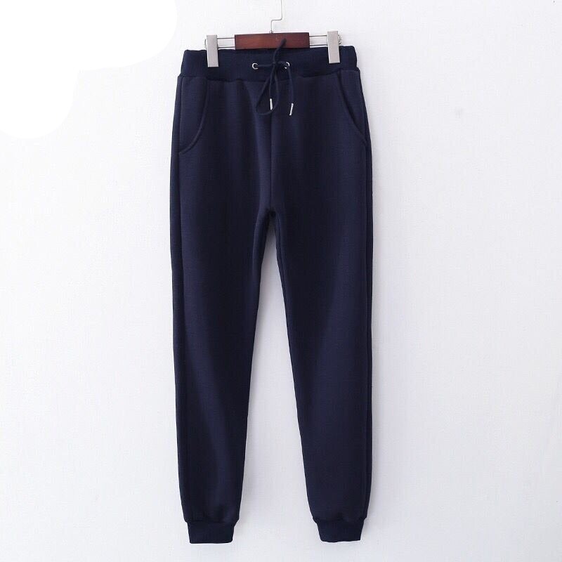 Thick Warm Winter Loose High Waist Sweatpants-Legletic