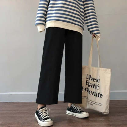 Women's Ankle-Length Loose Wide Leg Casual Pants-Legletic