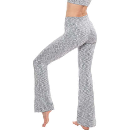 Women's Solid Bootcut Yoga Pants High Waist Workout Leggings-Legletic