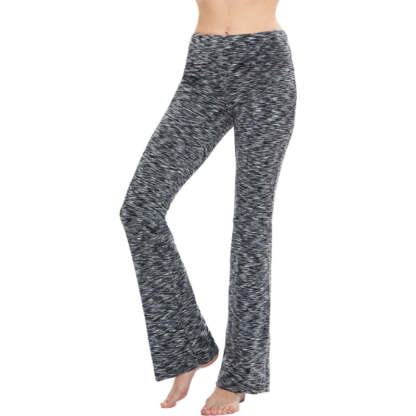Women's Solid Bootcut Yoga Pants High Waist Workout Leggings-Legletic