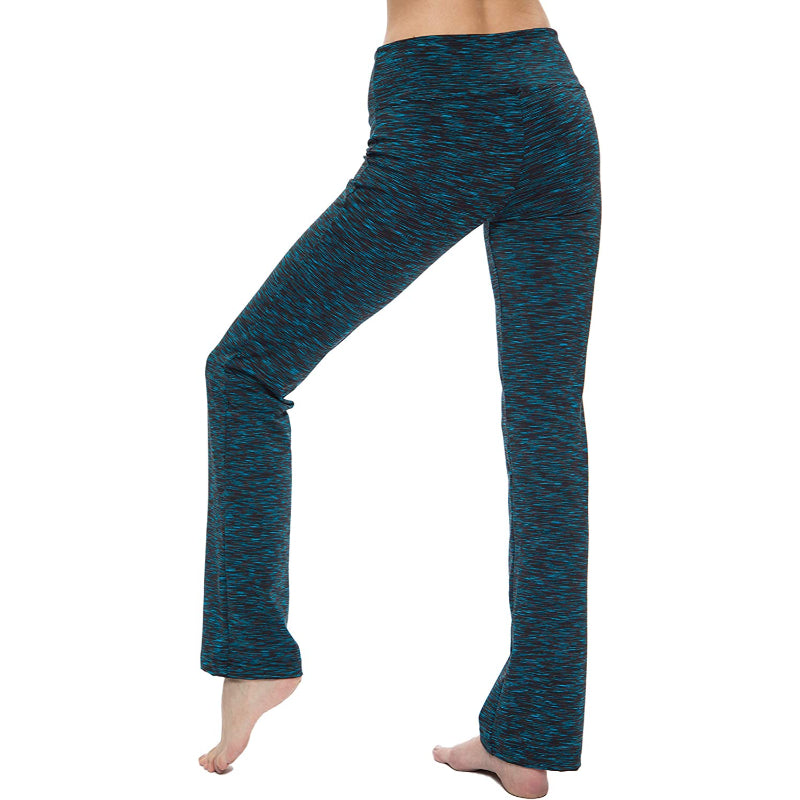 Women's Multicolor Pattern Bootcut Leg Yoga Pants High Waist Leggings-Legletic