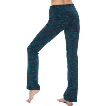 Women's Multicolor Pattern Bootcut Leg Yoga Pants High Waist Leggings-Legletic