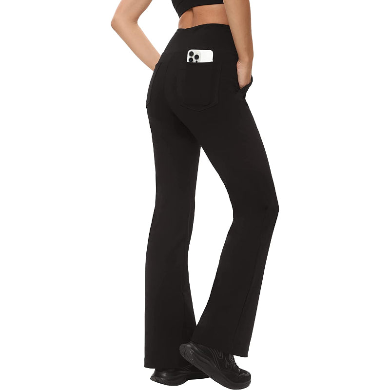 Women's Multicolor Pattern Bootcut Leg Yoga Pants High Waist Leggings