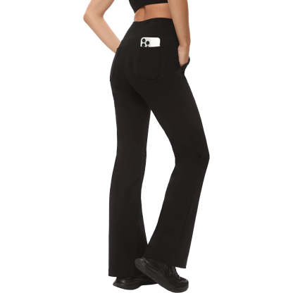 Women's Multicolor Pattern Bootcut Leg Yoga Pants High Waist Leggings-Legletic