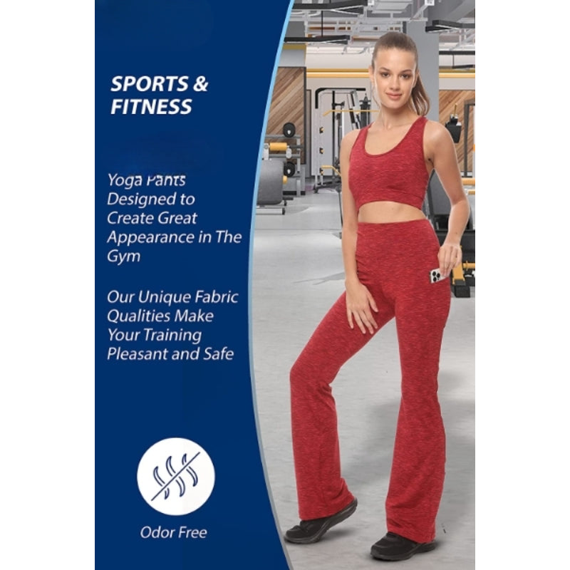 Women's Multicolor Pattern Bootcut Leg Ultimate Yoga Pants High Waist Leggings-Legletic