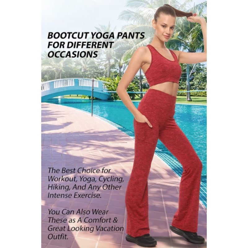 Women's Multicolor Pattern Bootcut Leg Ultimate Yoga Pants High Waist Leggings-Legletic