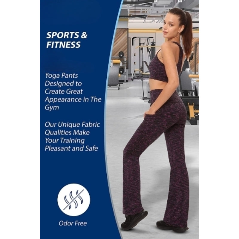 Women's Multicolor Pattern Bootcut Leg Ultimate Yoga Pants High Waist Leggings-Legletic