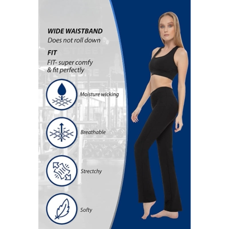 Women's Multicolor Pattern Straight Leg Yoga Pants High Waist Leggings-Legletic