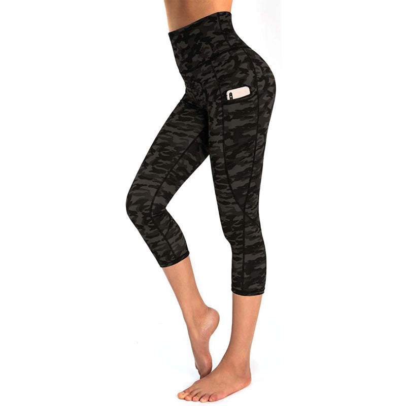 Women's High Waist Capri Yoga Pants Workout Leggings with Pockets For Tummy Control-Legletic