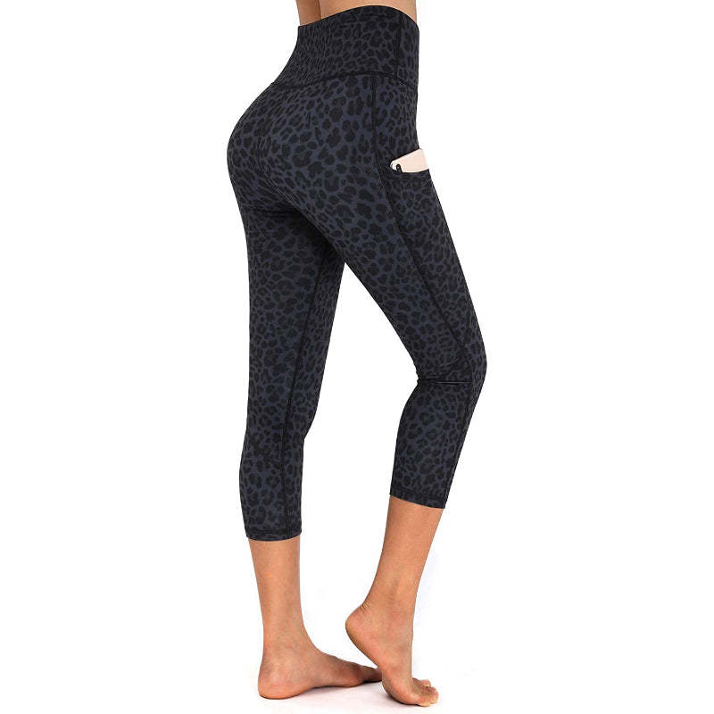 Women's High Waist Capri Yoga Pants Workout Leggings with Pockets For Tummy Control-Legletic