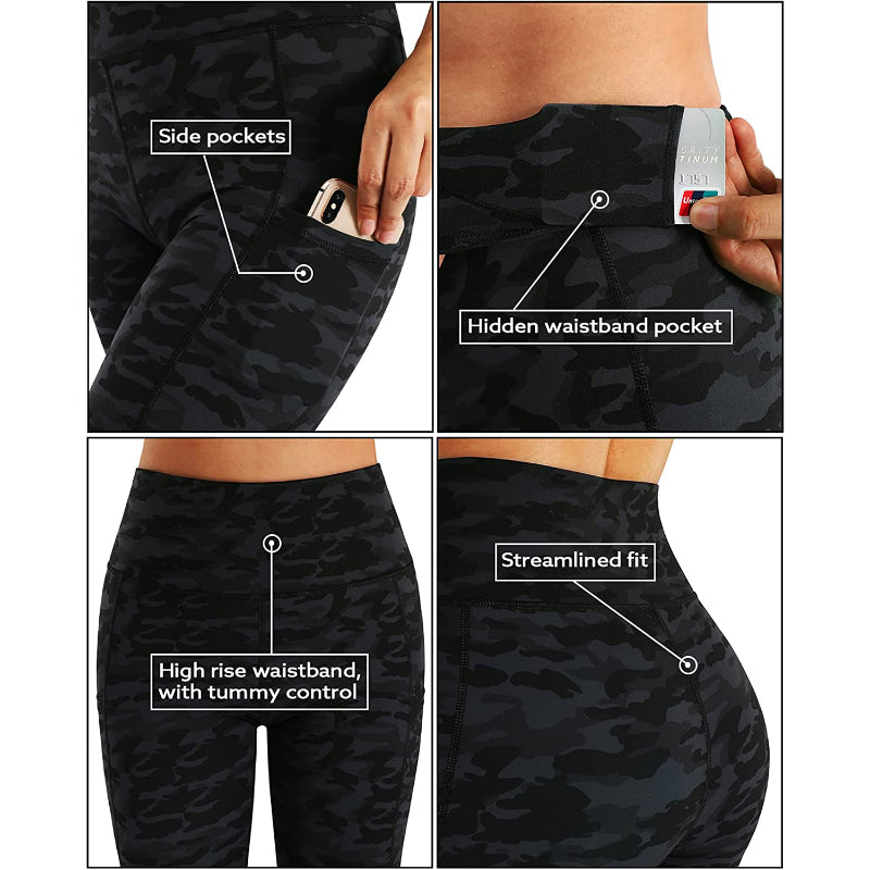 Women's High Waist Yoga Pants Workout Leggings with Pockets For Tummy Control-Legletic