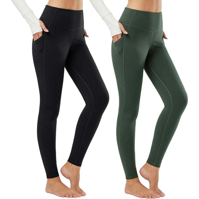 Women's Thermal Fleece Lined Pants Pack Of 2-Legletic