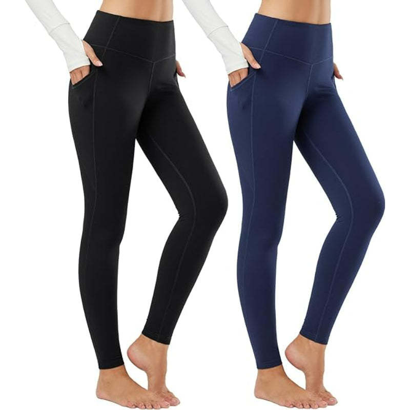 Women's Thermal Fleece Lined Pants Pack Of 2-Legletic