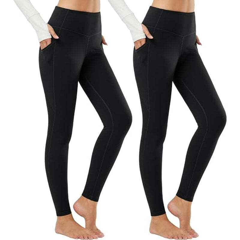 Women's Thermal Fleece Lined Pants Pack Of 2-Legletic