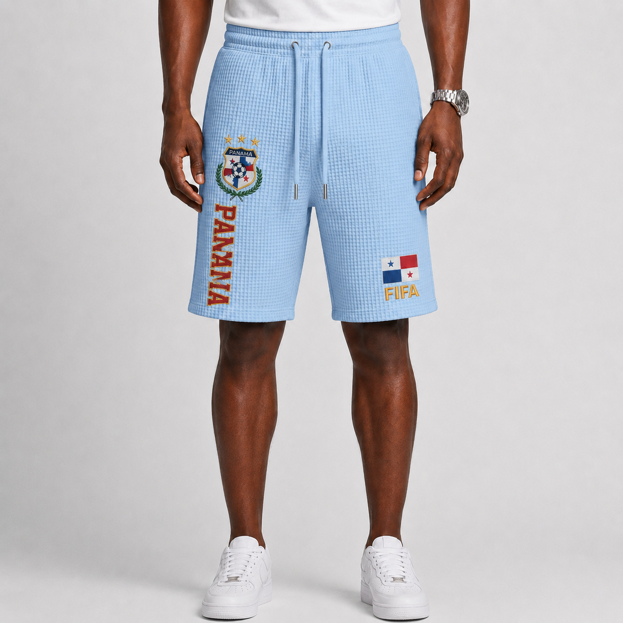 FIFA 2026 Panama Printed Waffle Football Fan Shorts