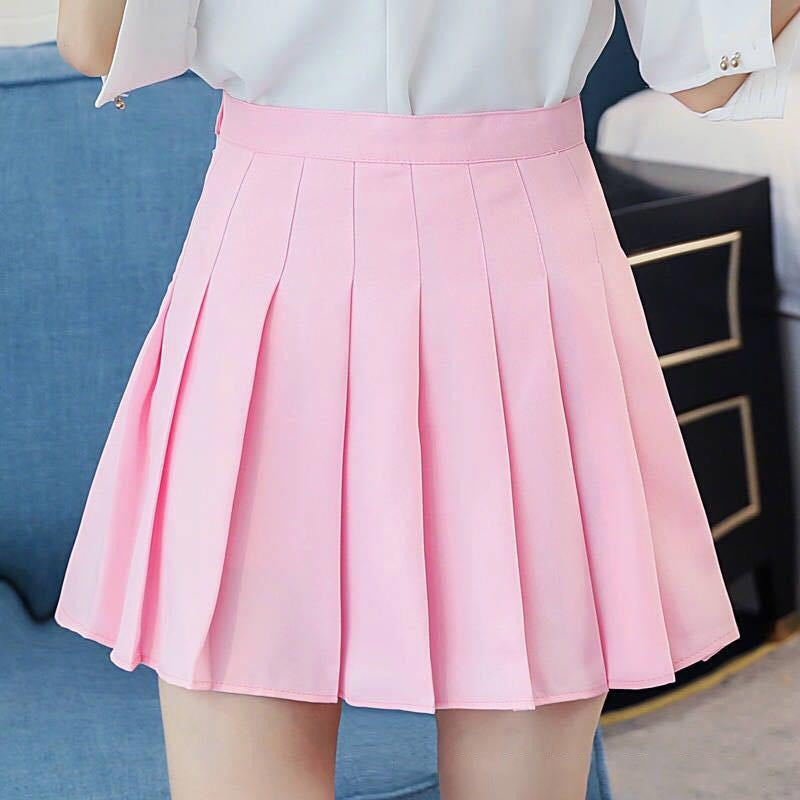 Women High Waist Pleated Skirt-Legletic