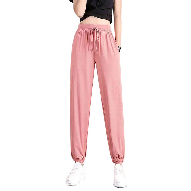 Women's Loose Wide Leg Bunched Feet Sweatpants-Legletic