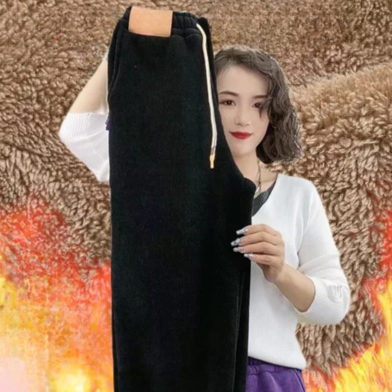 Plain Thick Winter Pants-Legletic