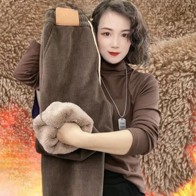 Plain Thick Winter Pants-Legletic