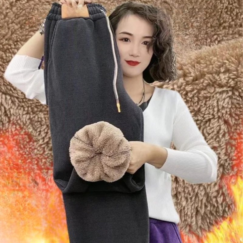 Plain Thick Winter Pants-Legletic