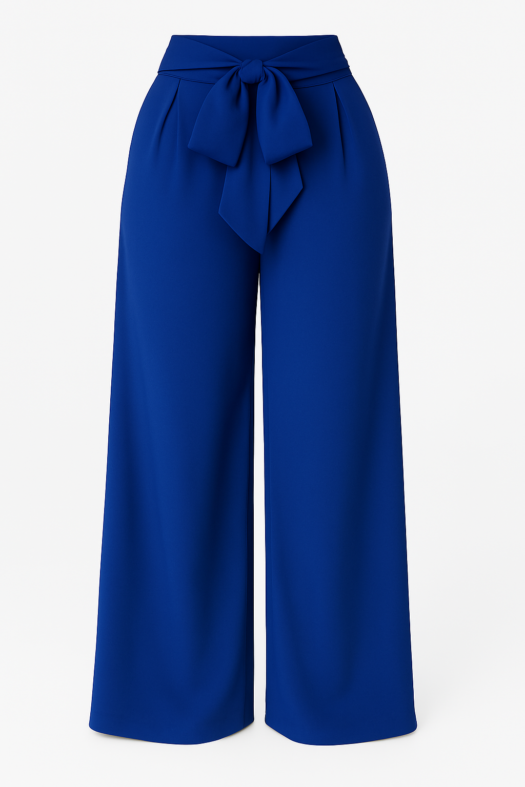 Elegant High Waist Solid Work Loose Trousers-Legletic