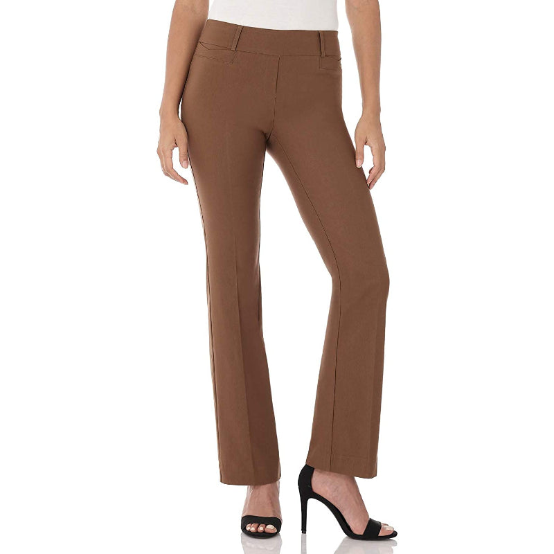 Women's Ease In To Comfort Fit Barely Bootcut Stretch Pants-Legletic