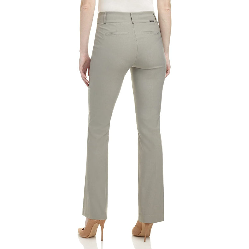 Women's Solid Ease In To Comfort Fit Bootcut Stretch Pant-Legletic