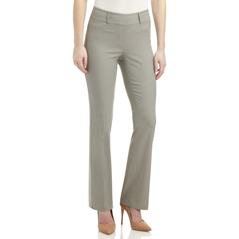 Women's Solid Ease In To Comfort Fit Bootcut Stretch Pant-Legletic