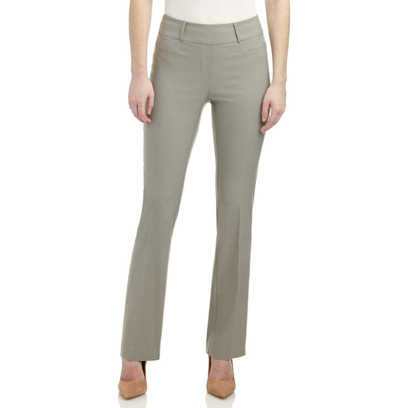 Women's Solid Ease In To Comfort Fit Bootcut Stretch Pant-Legletic