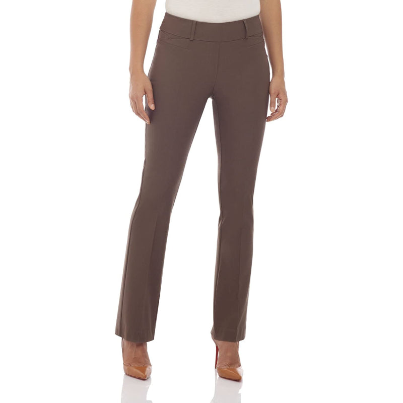 Women's Solid Ease In To Comfort Fit Bootcut Stretch Pant-Legletic