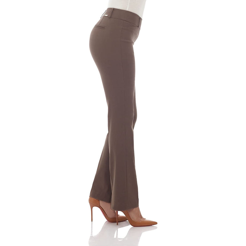 Women's Solid Ease In To Comfort Fit Bootcut Stretch Pant-Legletic
