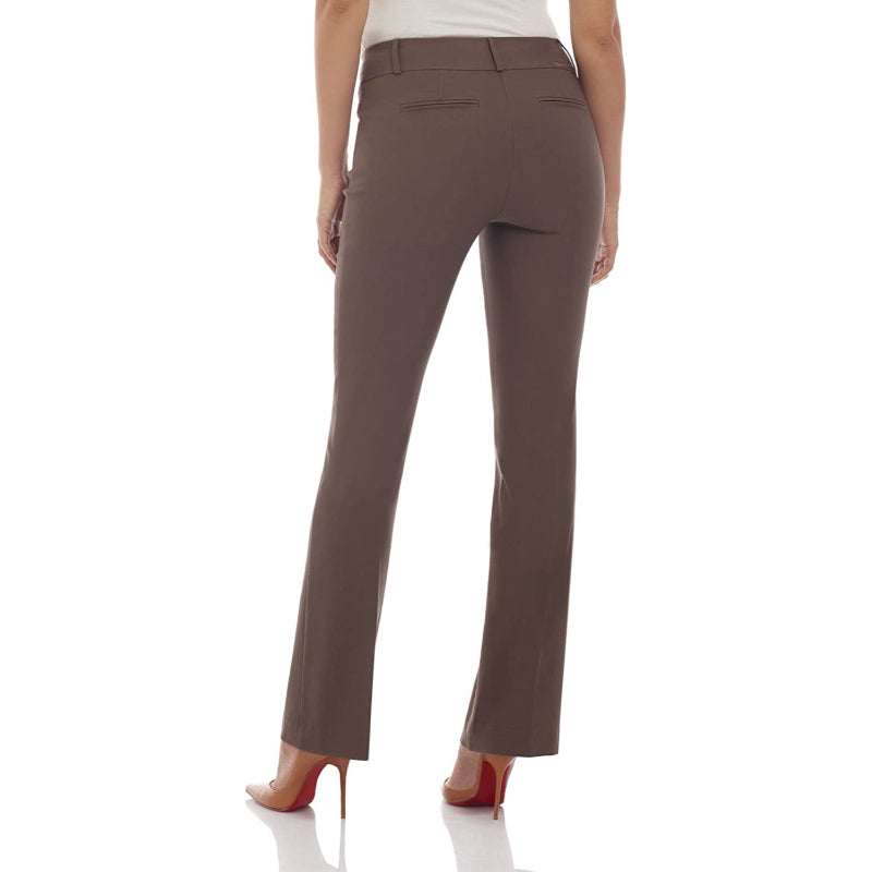 Women's Solid Ease In To Comfort Fit Bootcut Stretch Pant-Legletic