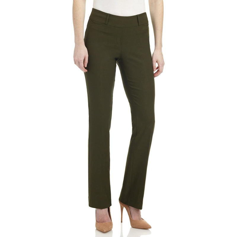 Women's Ease In To Comfort Fit Barely Bootcut Stretch Pants-Legletic
