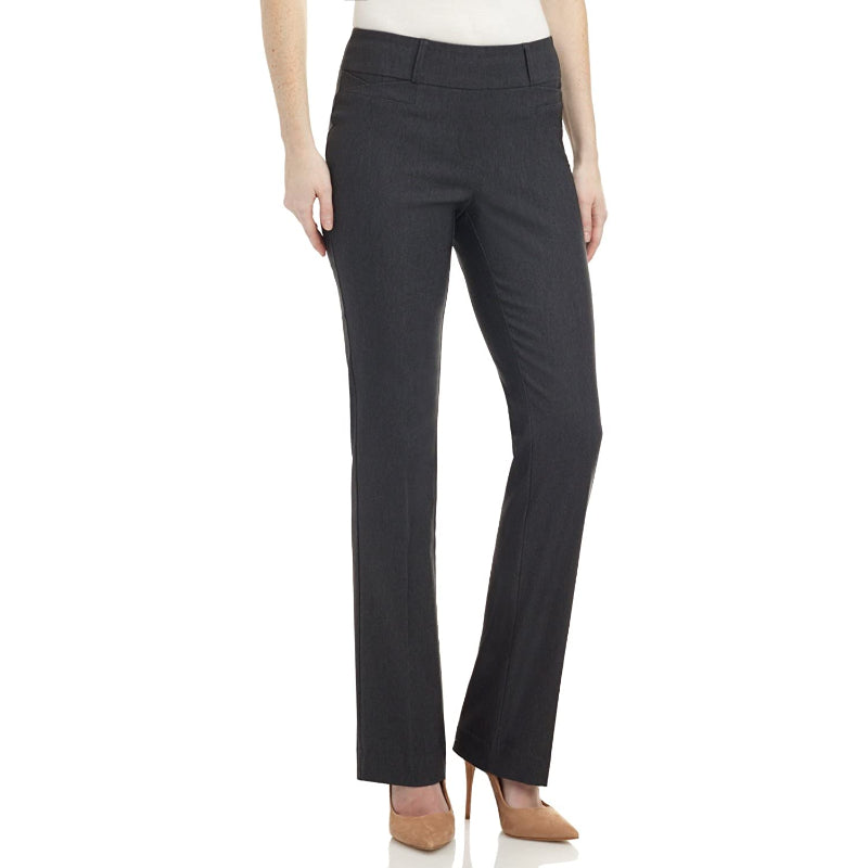 Women's Solid Ease In To Comfort Fit Bootcut Stretch Pant-Legletic