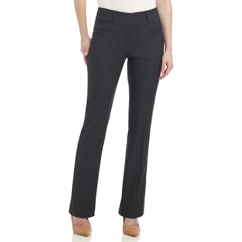 Women's Solid Ease In To Comfort Fit Bootcut Stretch Pant-Legletic