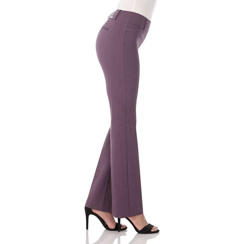 Women's Solid Ease In To Comfort Fit Bootcut Stretch Pant-Legletic